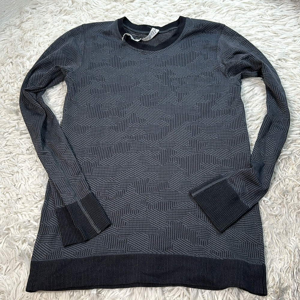 Lululemon Swiftly Breathe Long Sleeve Vented Camo Black / Asphalt Grey